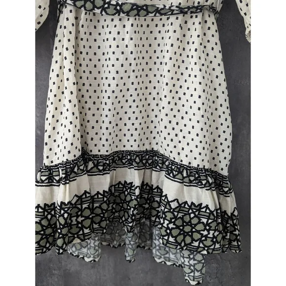 Women's Knox Rose NWT White and Green Boho Dress - Size S - Picture 5 of 16